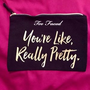 NEW limited edition large too faced makeup bag